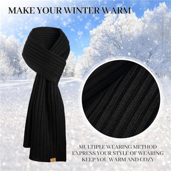 Winter Beanie Hat Scarf Glove Set with Pom Pom Neck Warmer Scarves for Women